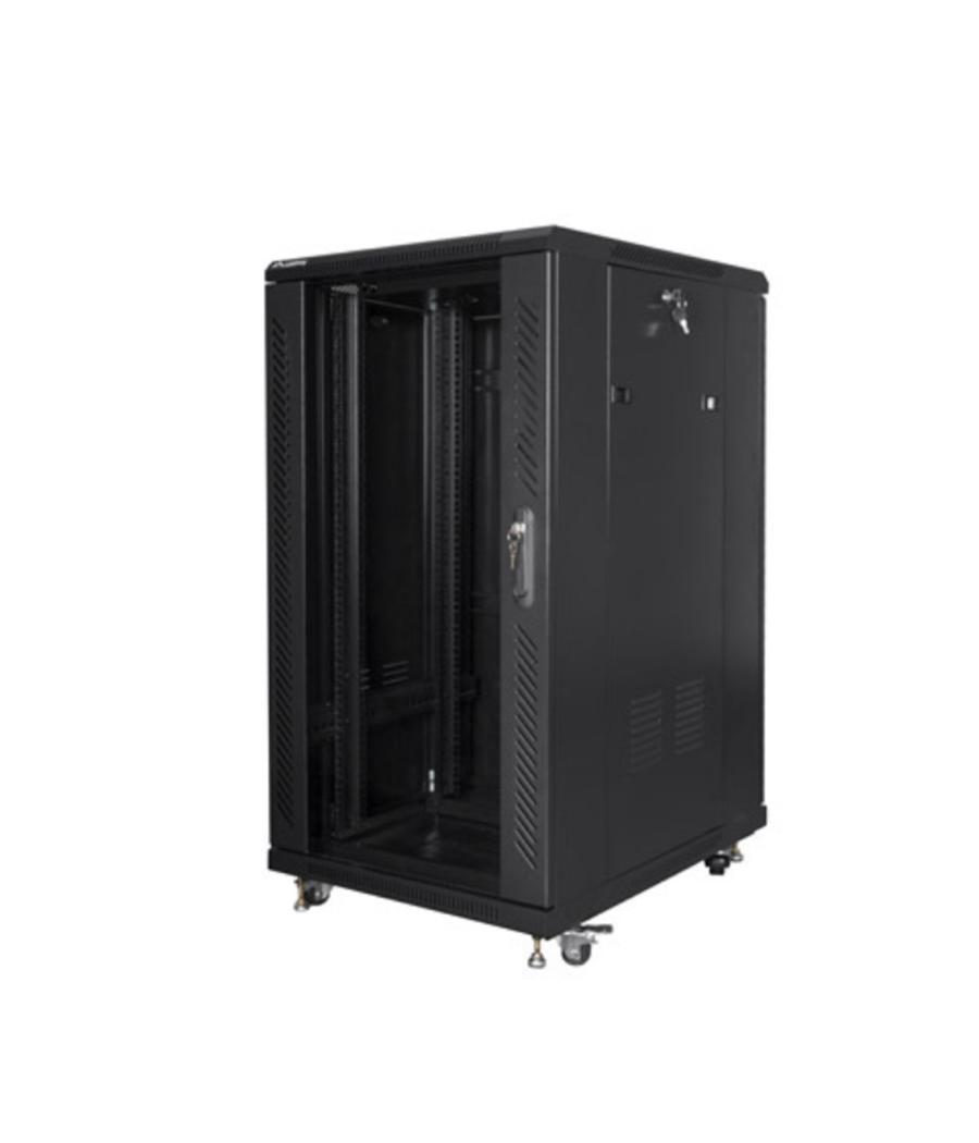 Armario lanberg rack 19pulgadas 22u 600x800 flat pack black negro