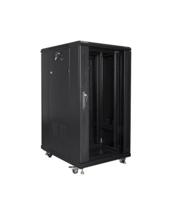 Armario lanberg rack 19pulgadas 22u 600x800 flat pack black negro