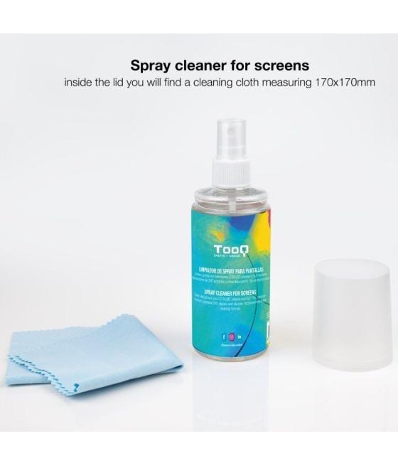 Kit limpiador de pantallas tooq tqsc0016/ spray 150ml + paño microfibra