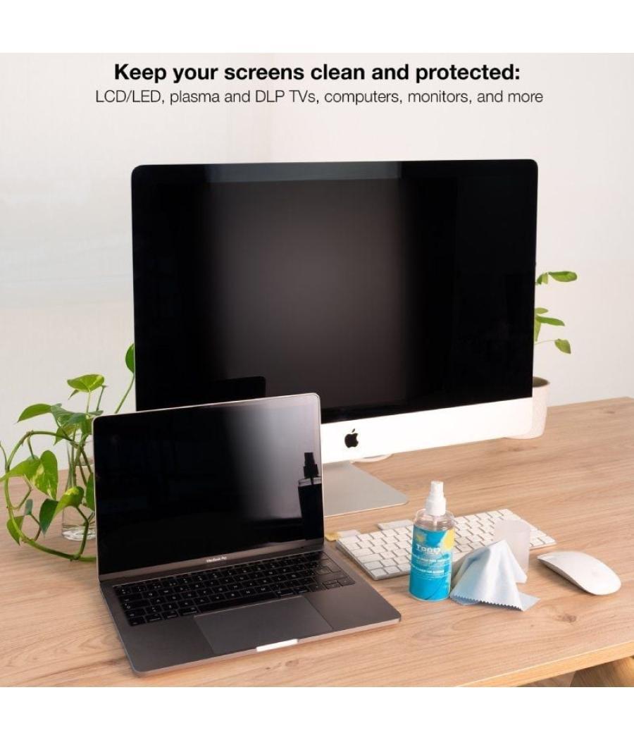 Kit limpiador de pantallas tooq tqsc0016/ spray 150ml + paño microfibra