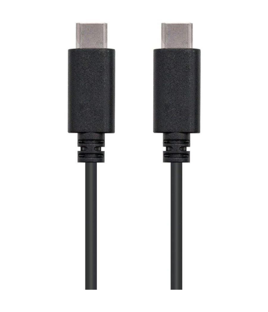 Cable usb 2.0 tipo-c nanocable 10.01.2301/ usb tipo-c macho - usb tipo-c macho/ 1m/ negro