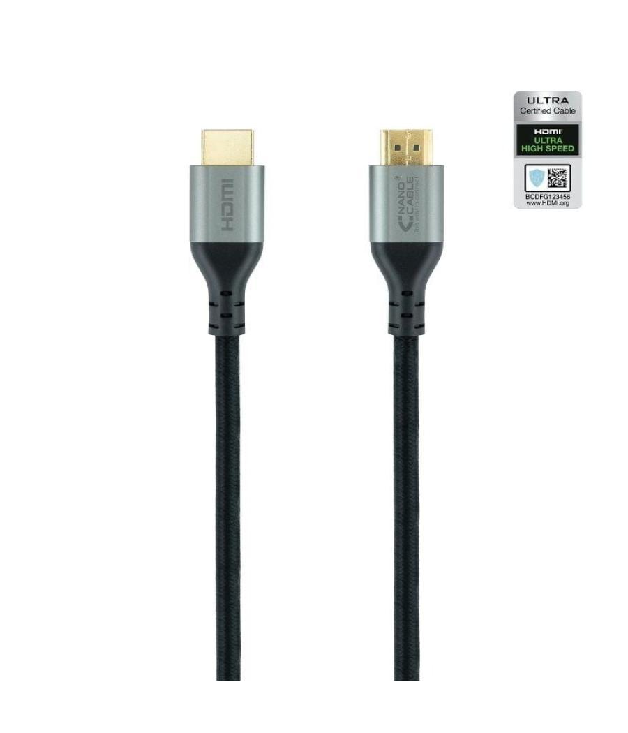 Cable hdmi 2.1 8k nanocable 10.15.8101/ hdmi macho - hdmi macho/ 1m/ certificado/ negro