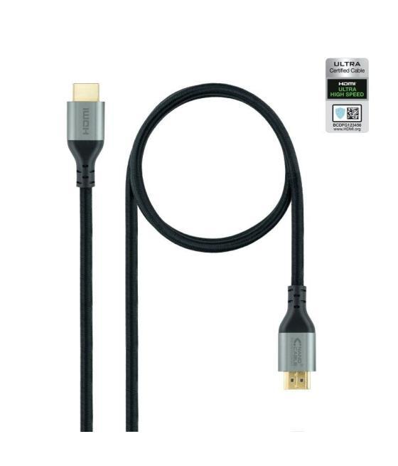 Cable hdmi 2.1 8k nanocable 10.15.8101/ hdmi macho - hdmi macho/ 1m/ certificado/ negro