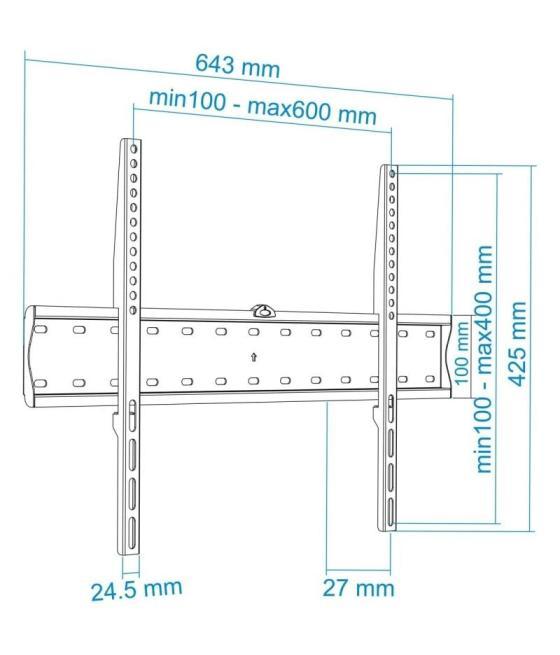 Soporte de pared fijo tooq lp4170f-b para tv de 37-70'/ hasta 40kg