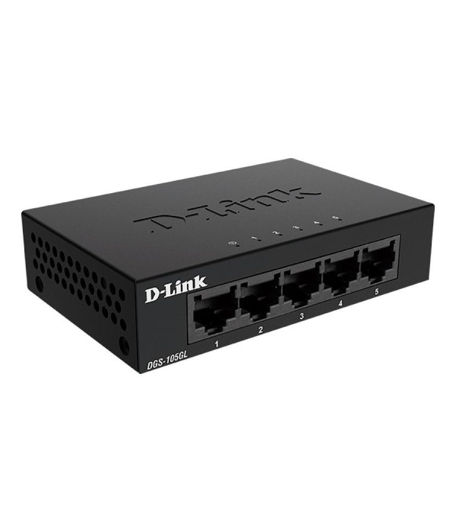 Switch no gestionable d-link dgs-105gl 5p giga carcasa metalica sobremesa no rack