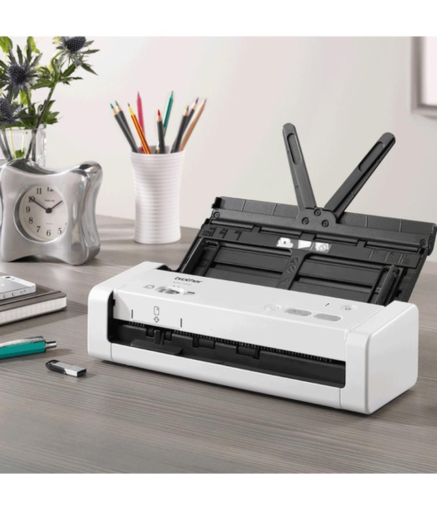 Brother ADS-1200 escaner Escáner con alimentador automático de documentos (ADF) 600 x 600 DPI A4 Negro, Blanco
