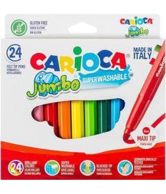 Carioca rotulador jumbo punta maxi colores - caja de 24