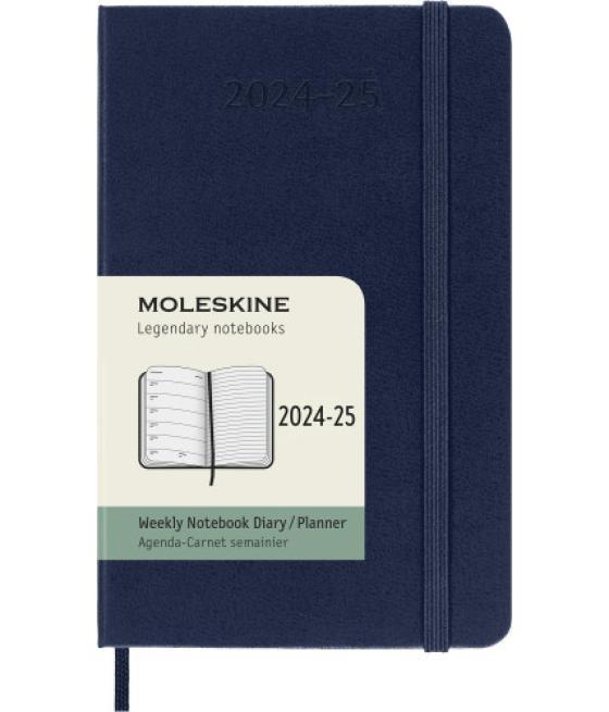 Agenda 18 meses 2024-2025 semanal p (9 x 14 cm) azul zafiro tapa dura moleskine dhb2018wn2y25