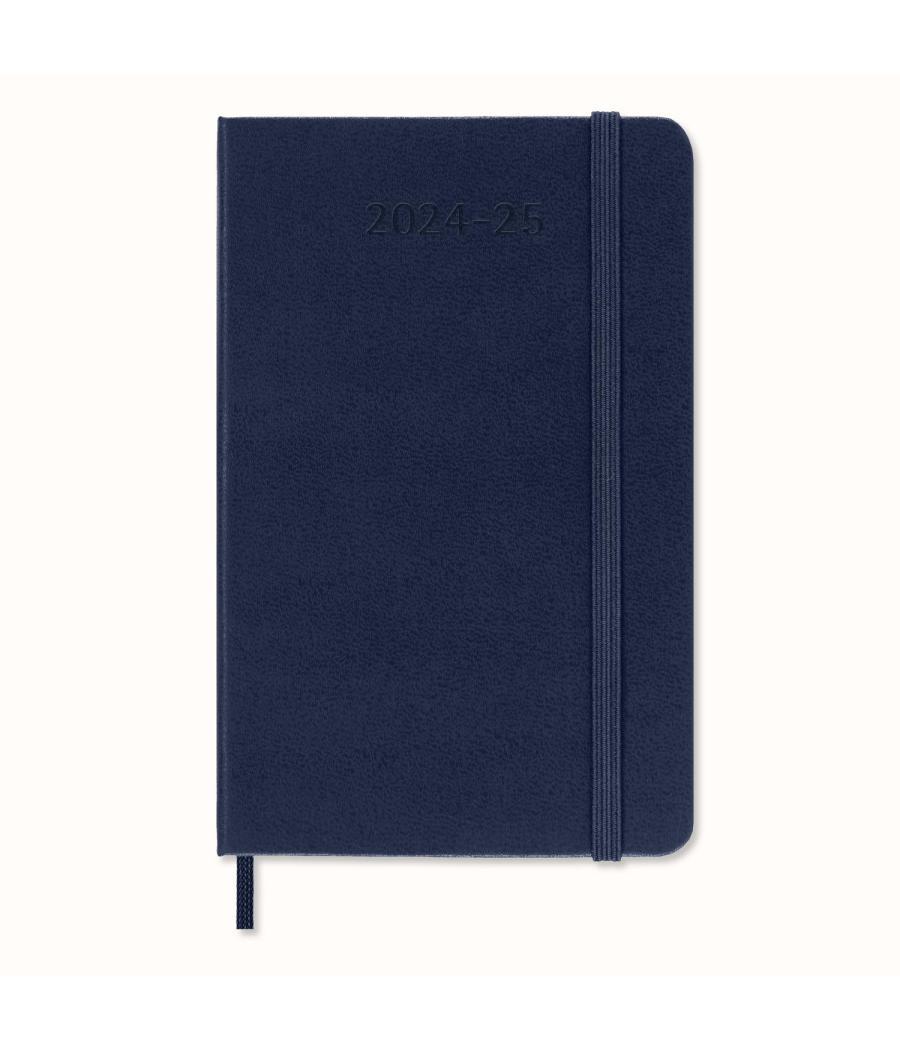 Agenda 18 meses 2024-2025 semanal p (9 x 14 cm) azul zafiro tapa dura moleskine dhb2018wn2y25