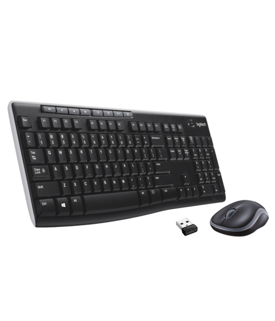 Combo teclado raton logitech mk270 rf inalambrico negro