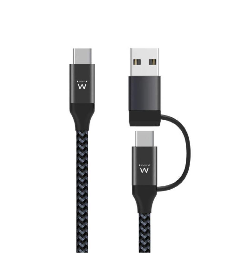 Ewent ew9918 cable usb 1 m usb 3.2 gen 1 (3.1 gen 1) usb c negro