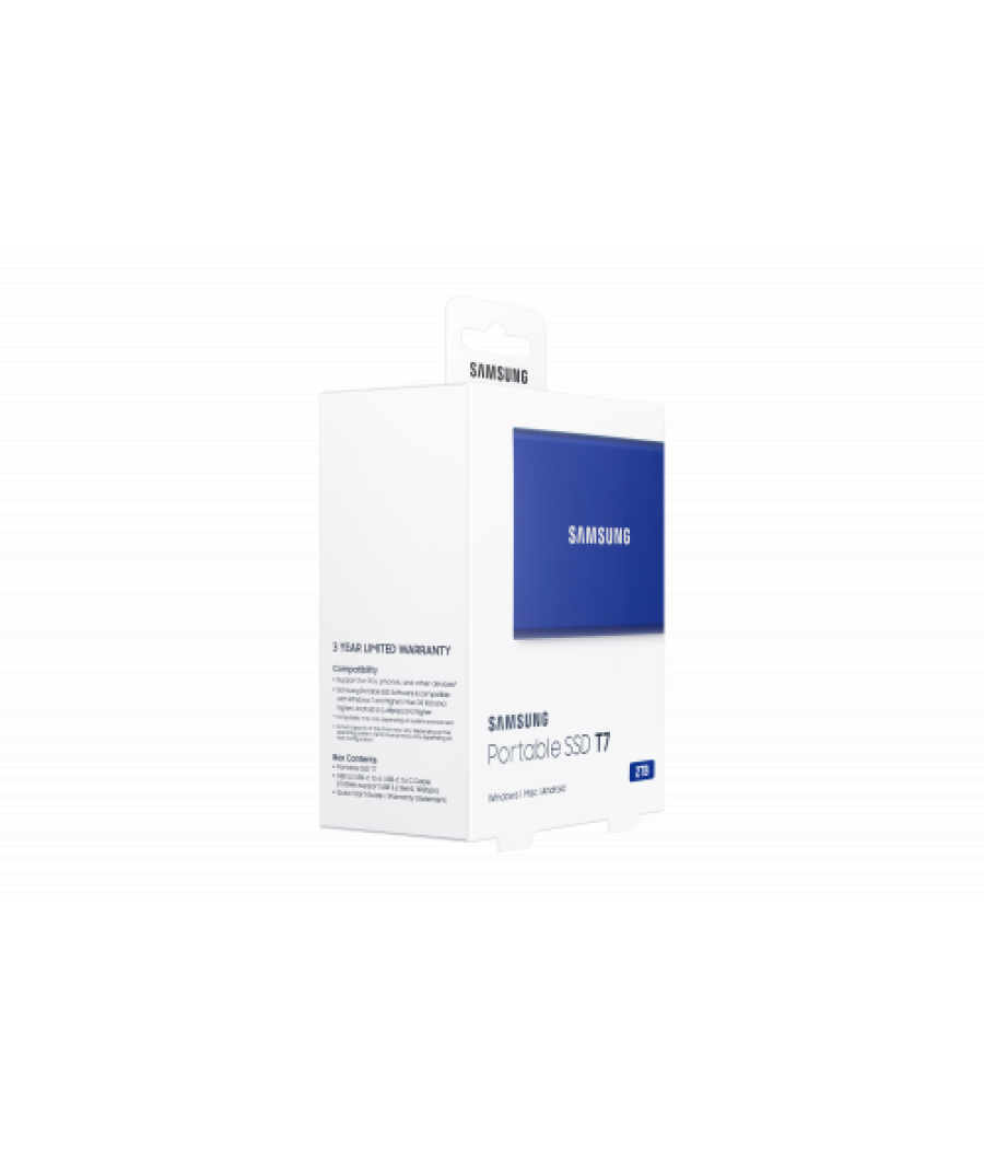 Samsung portable ssd t7 2000 gb azul