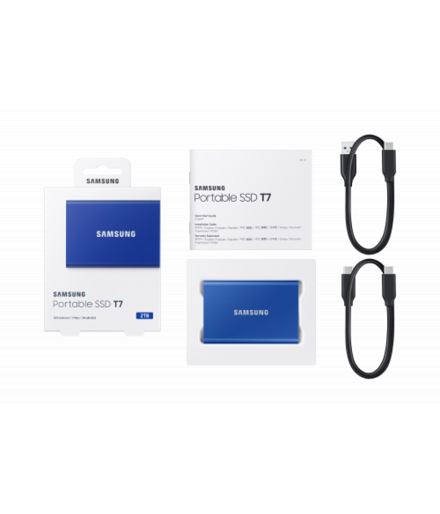 Samsung portable ssd t7 2000 gb azul