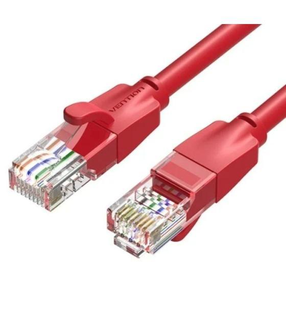 Cable de red latiguillo rj45 utp cat6 awg26 1 m rojo vention