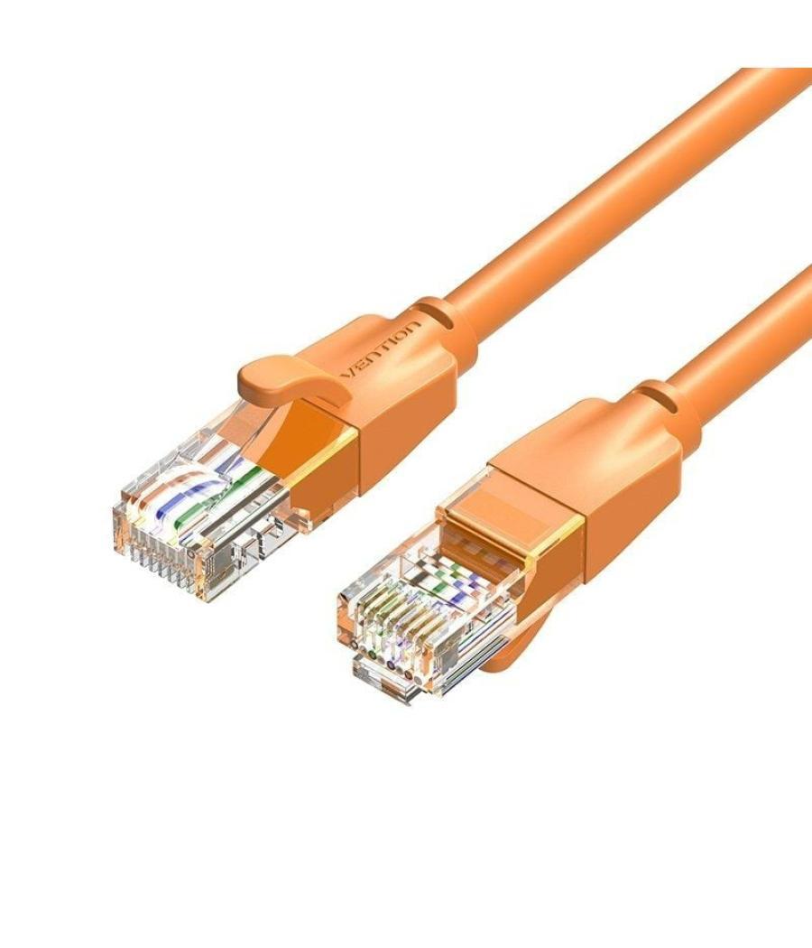 Cable de red latiguillo rj45 utp cat6 awg26 1 m naranja vention