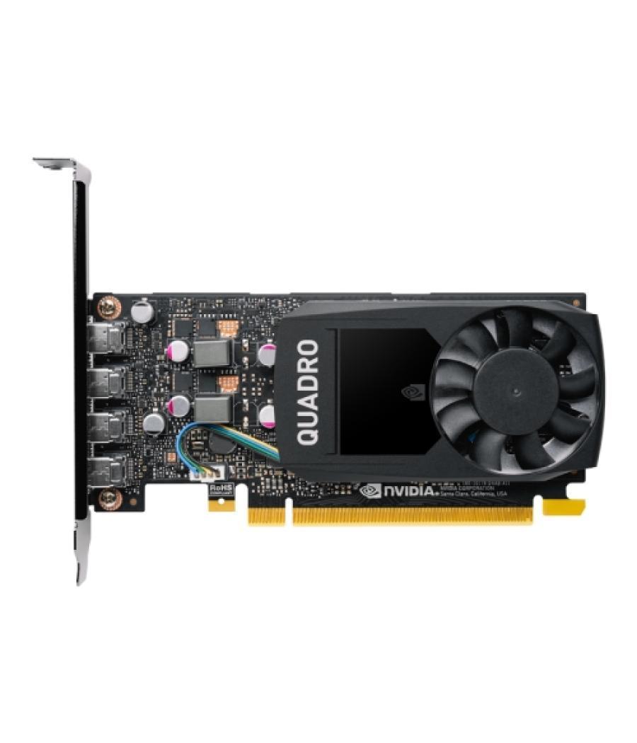 Pny quadro p1000 v2 - 4gb gddr5 - 4 x mdp - 4 adaptadores mdp a dp incluídos - low profile (incluye chapa)