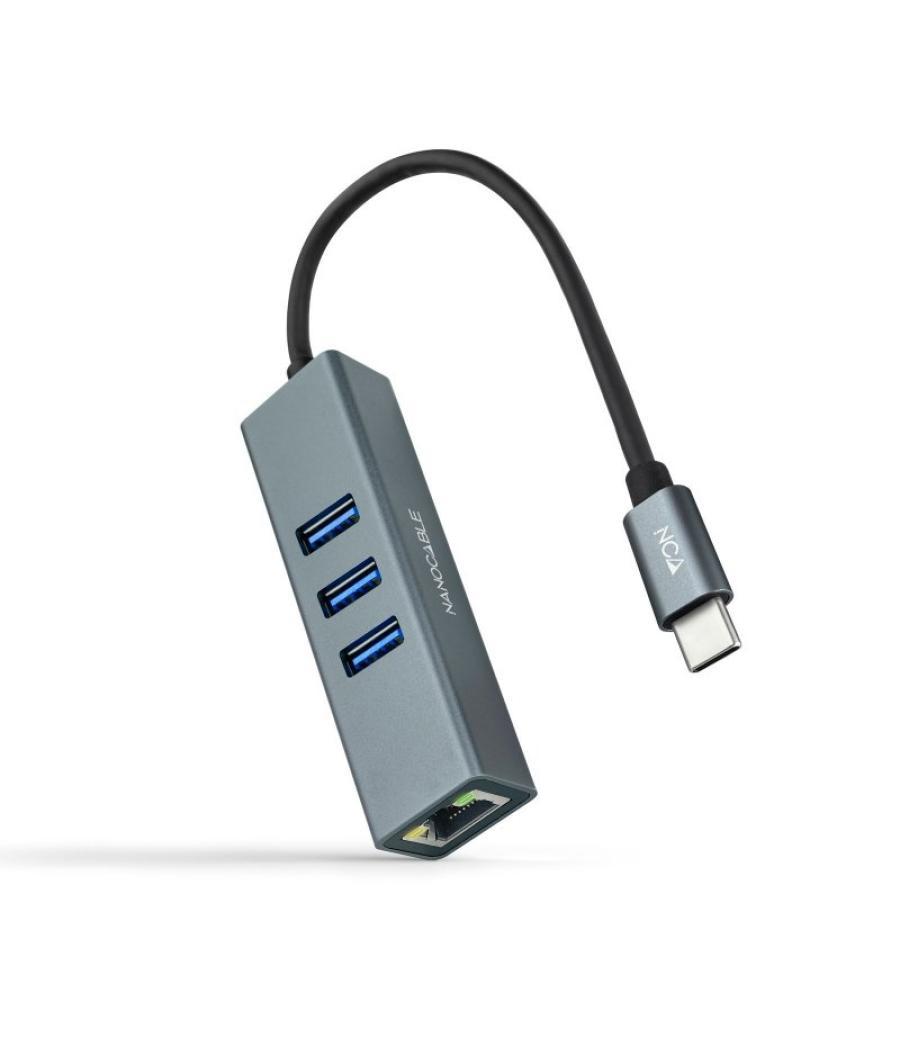 Nanocable conversor usb-c ethernet +3xusb 3.0