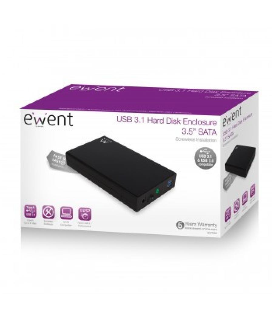 Ewent ew7056 caja para disco duro externo 3.5" caja de disco duro (hdd) negro