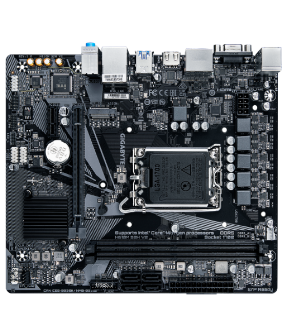 Gigabyte h610m s2h v2 placa base intel h610 express lga 1700 micro atx