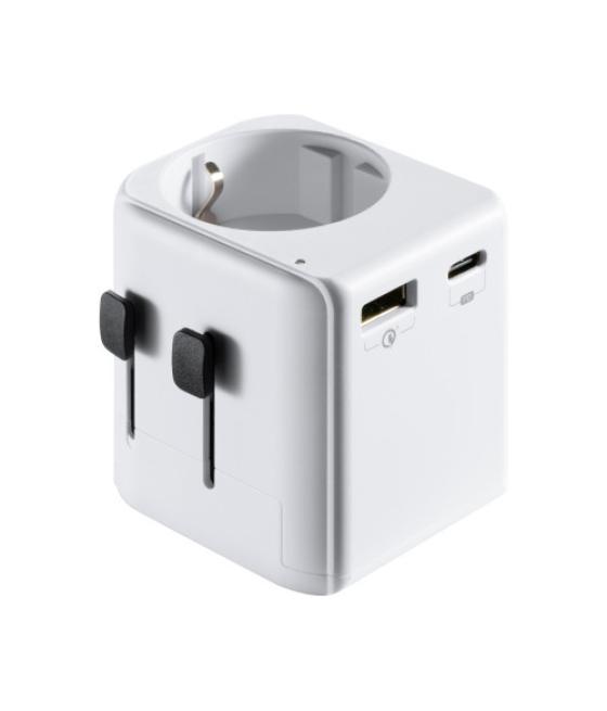 Ewent ew1472 adaptador de enchufe eléctrico universal blanco