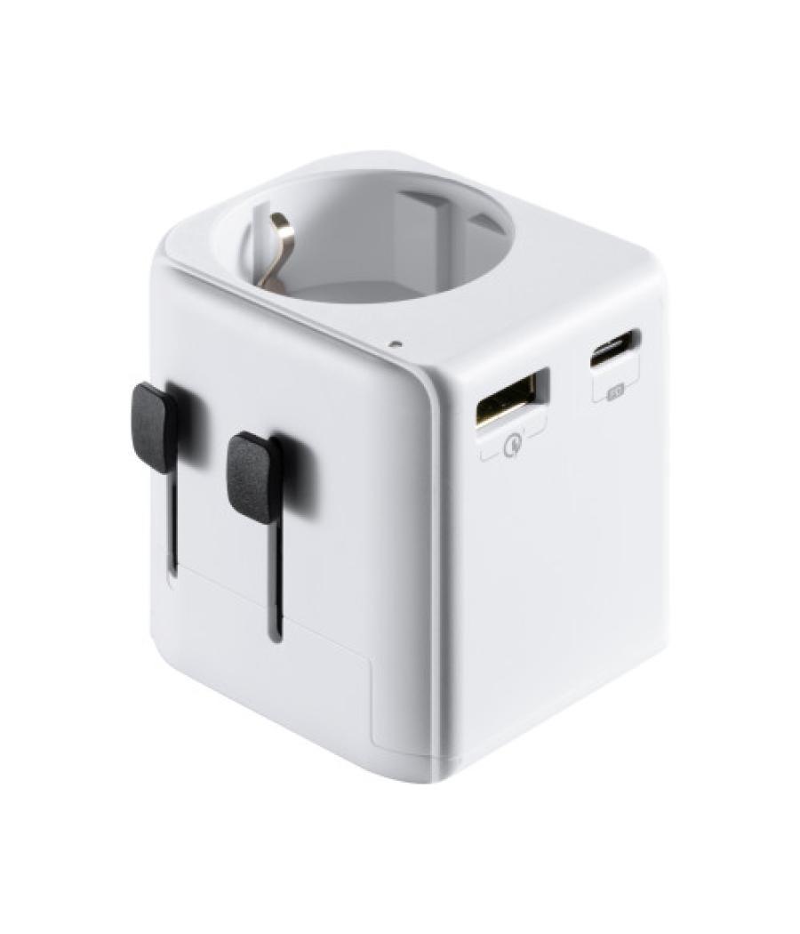 Ewent ew1472 adaptador de enchufe eléctrico universal blanco