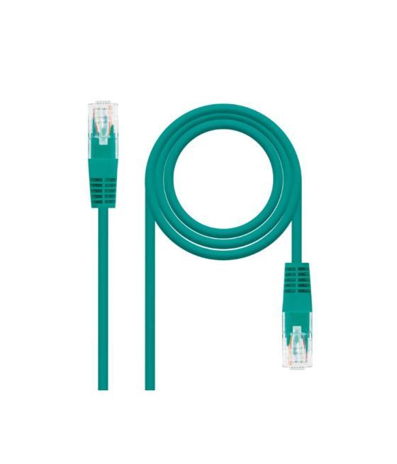 Cable de red latiguillo rj45 cat.5e utp awg24 3 m verde nanocable