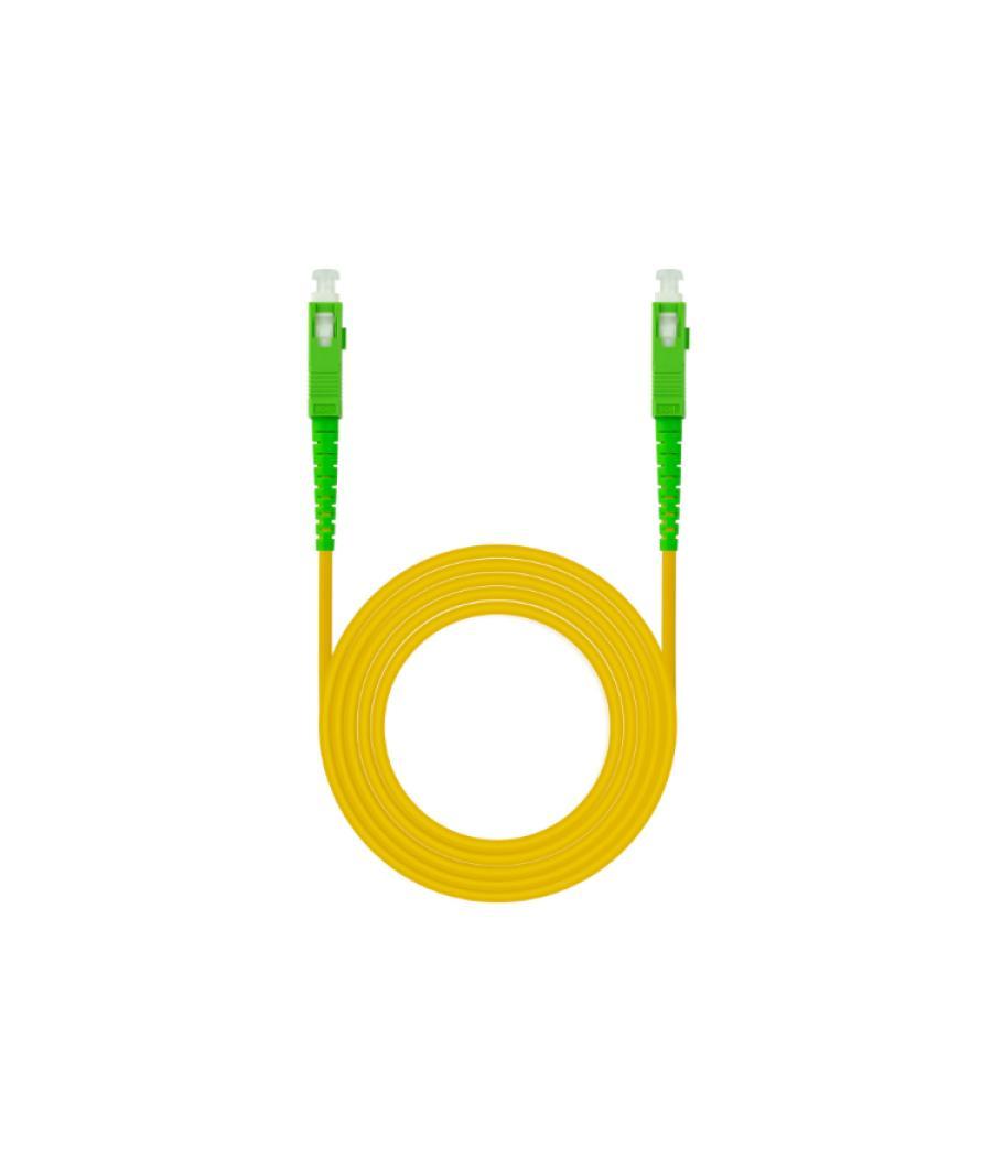 Cable de fibra optica sc/apc a sc/apc simplex lszh 120 m amarillo nanocable