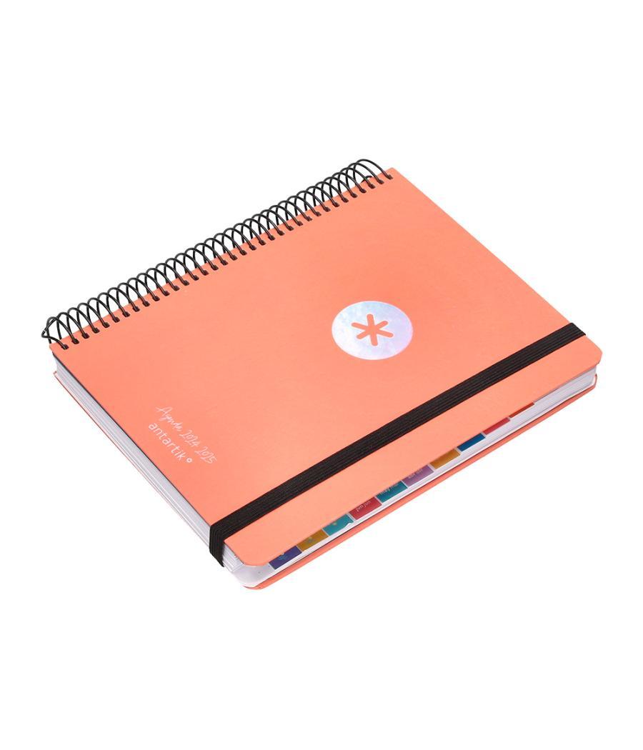 Agenda escolar antartik año 24 - 25 curso colección minimal orange día página a5