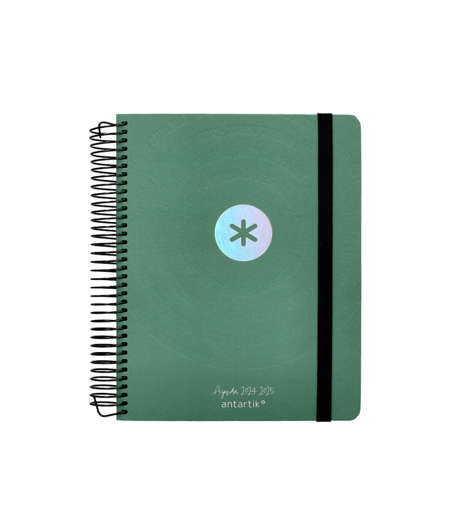 Agenda escolar antartik año 24 - 25 curso colección minimal green día página a5