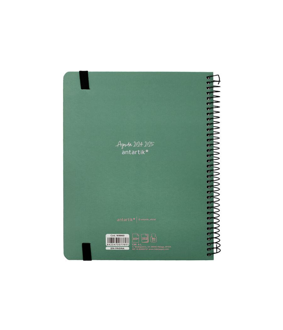 Agenda escolar antartik año 24 - 25 curso colección minimal green día página a5