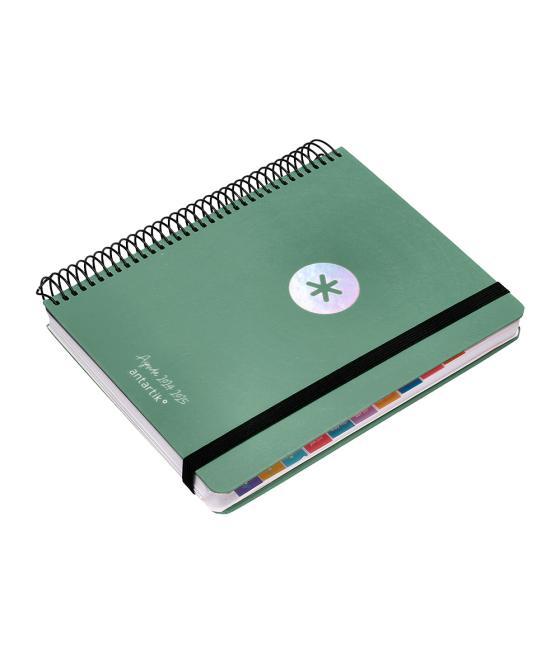 Agenda escolar antartik año 24 - 25 curso colección minimal green día página a5