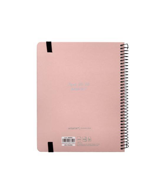 Agenda escolar antartik año 24 - 25 curso colección minimal pink día página a5