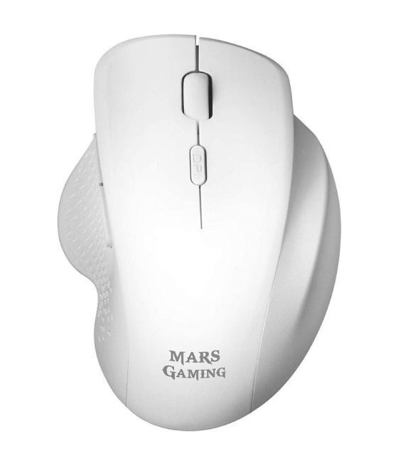 Ratón gaming inalámbrico mars gaming mmwergo/ hasta 3200 dpi/ blanco