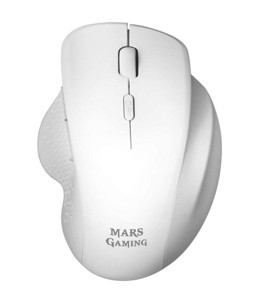 Ratón gaming inalámbrico mars gaming mmwergo/ hasta 3200 dpi/ blanco
