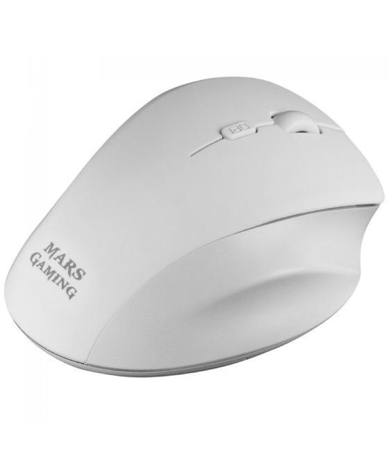Ratón gaming inalámbrico mars gaming mmwergo/ hasta 3200 dpi/ blanco