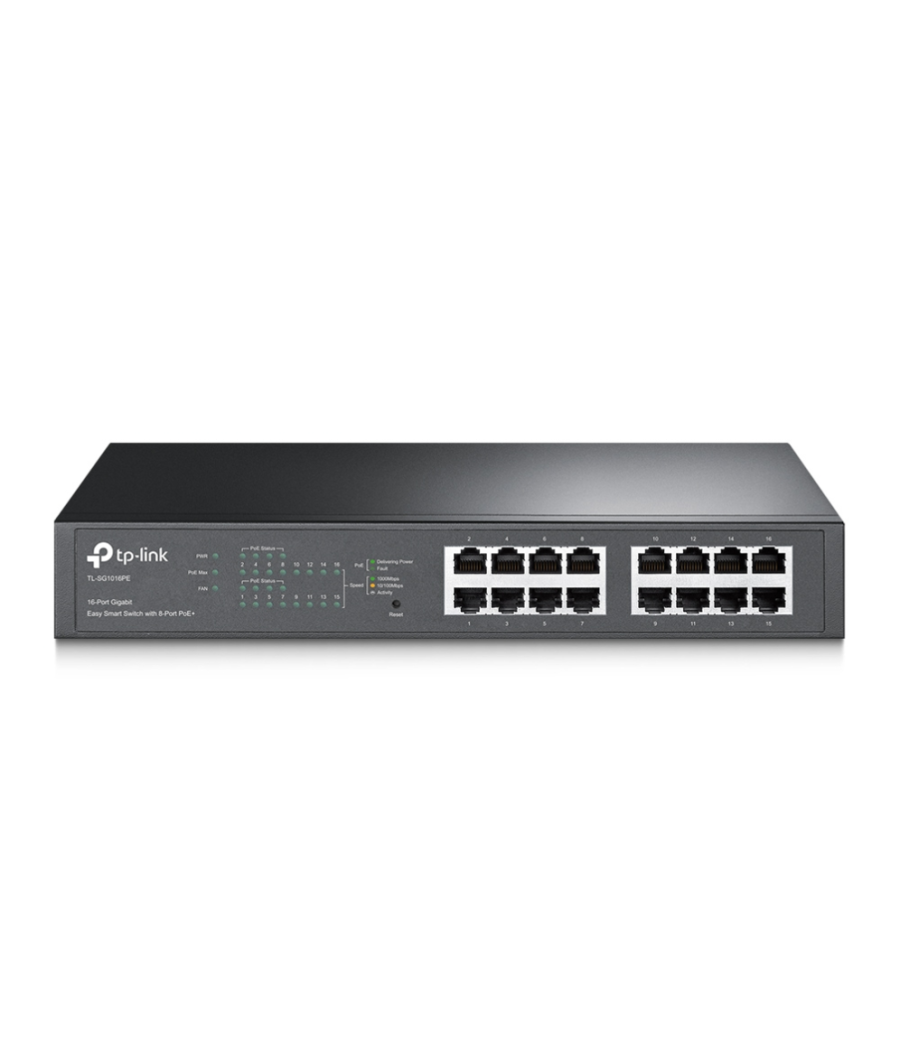 Switch tp link tl-sg1016pe / easy smart 16x1g (8xpoe+), 110w