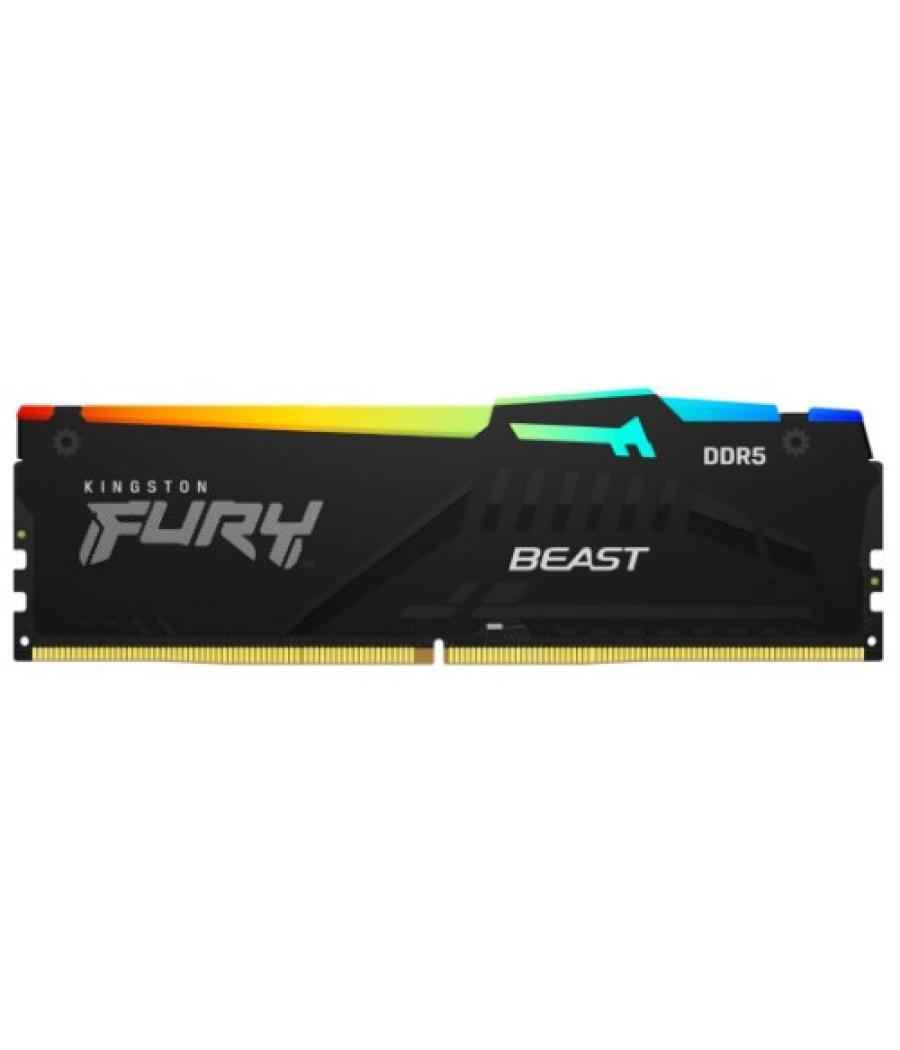 Memoria kingston fury beast rgb ddr5 32gb kit2 5600mhz cl40