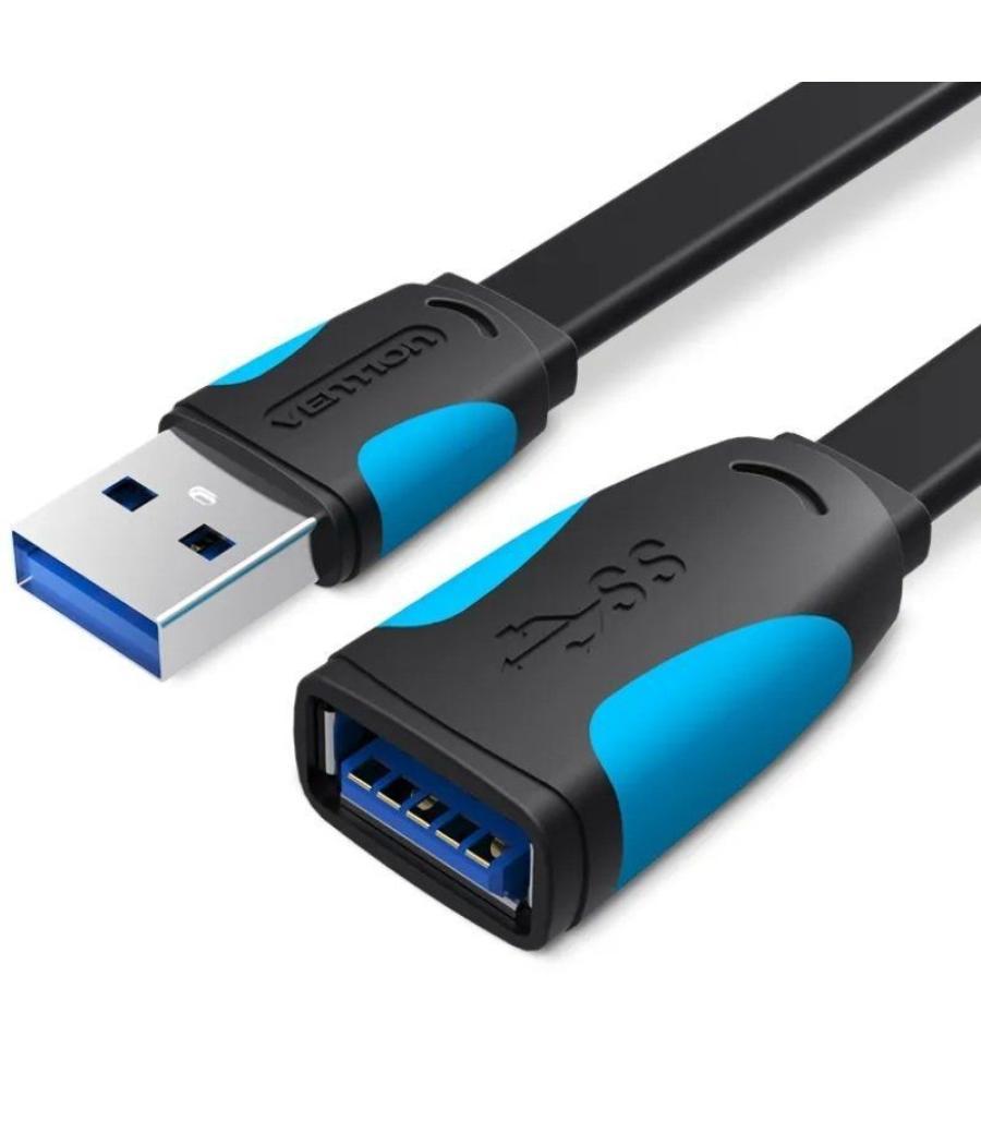 Cable alargador usb 3.0 m/h 3 m negro vention