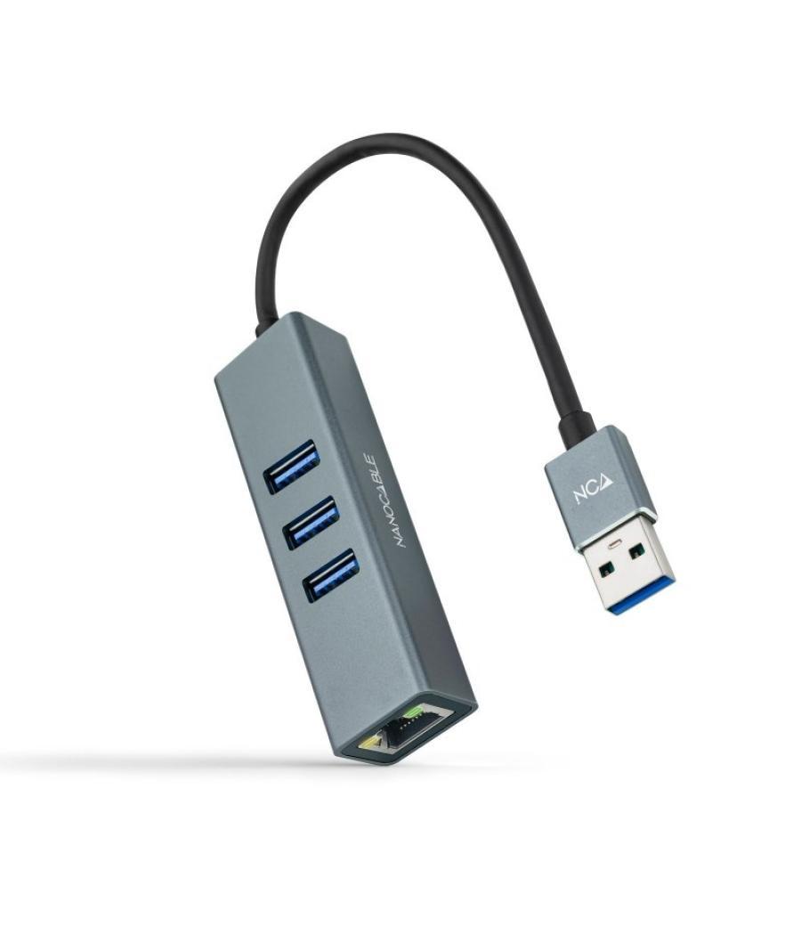 Nanocable conversor usb 3.0 ethernet + 3xusb 3.0