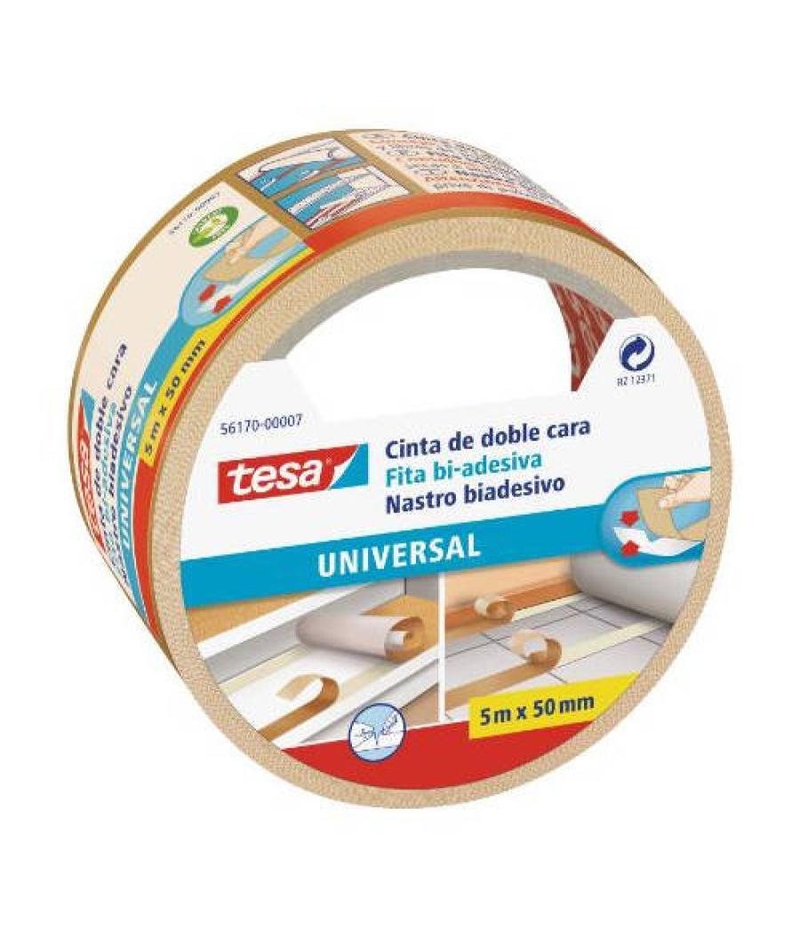 Cinta adhesiva universal doble cara especial moquetas 50mm.x5m. tesa 56170-00007-11