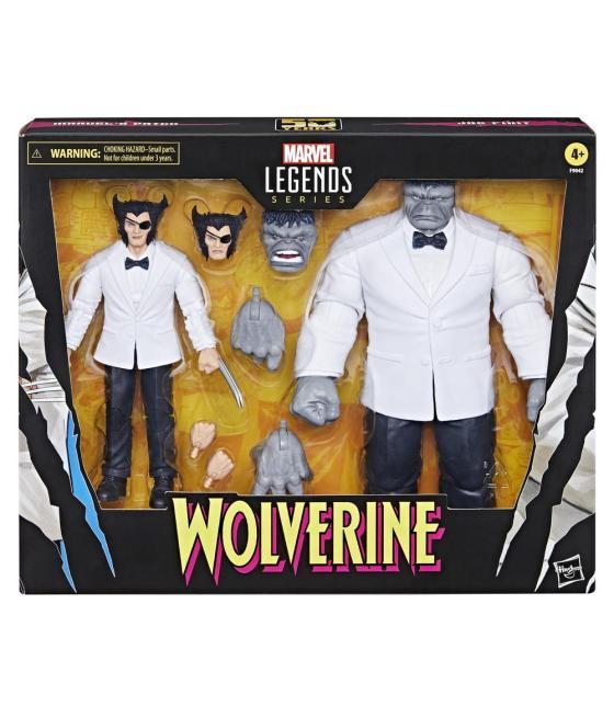 Set figuras hasbro marvel legends series wolverine path & hulk