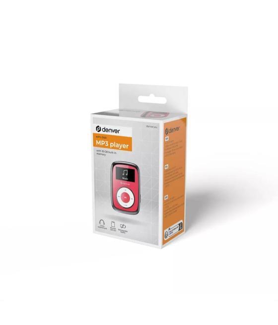 Reproductor mp3 denver mps - 316r 1pulgadas - 16gb