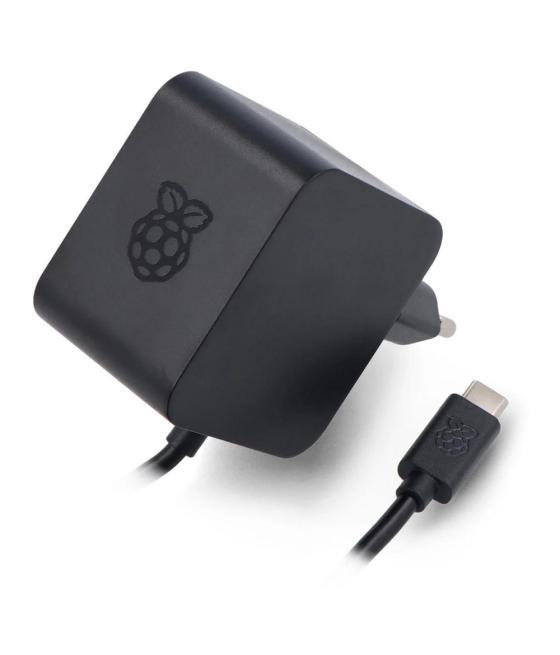 Fuente de alimentacion cargador raspberry pi 5 usb c 27 w color negro