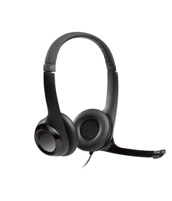 Auricular + microfono h390 supresion de ruido negro logitech