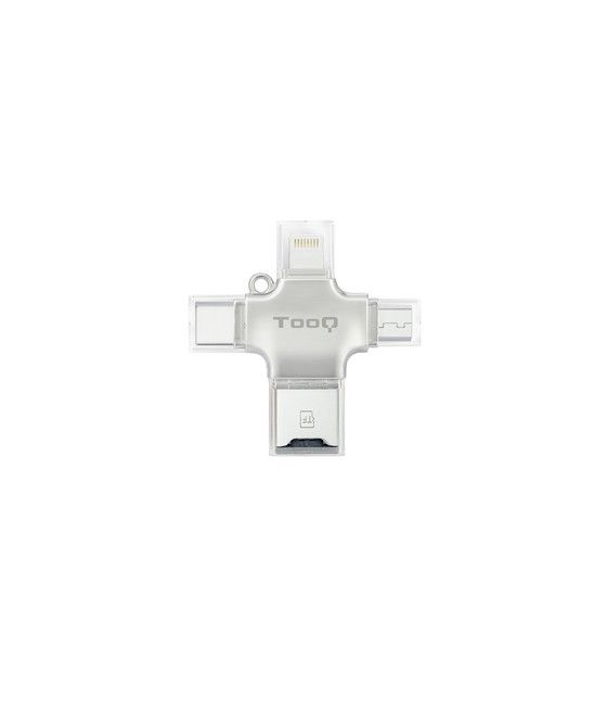 TooQ TQR-4001 lector de tarjeta USB Type-A/USB Type-C/Micro-USB/Lightning Plata - Imagen 2