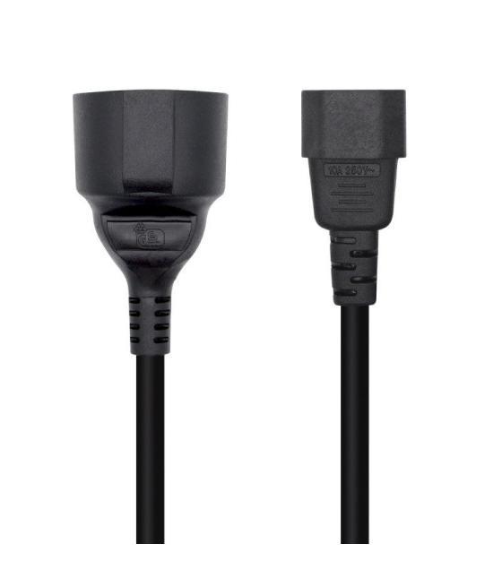 Adaptador alimentación aisens a132-0467/ c14 macho - cee7 hembra/ 25cm/ negro