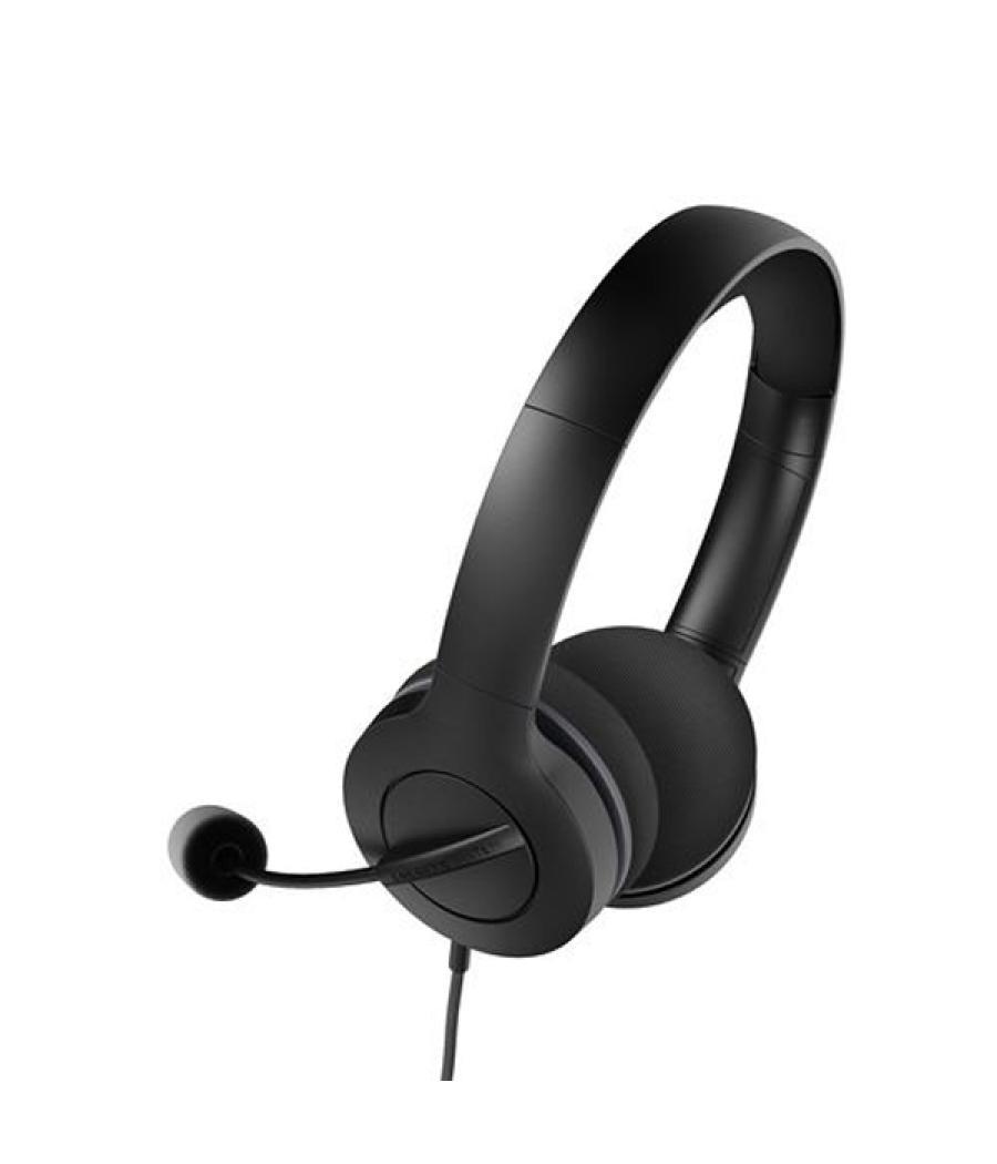 Headset energy sistem office 3 black diadema con almoadilla microfono ajustable jack 3.5mm y usb-a control devolumeno silencia e