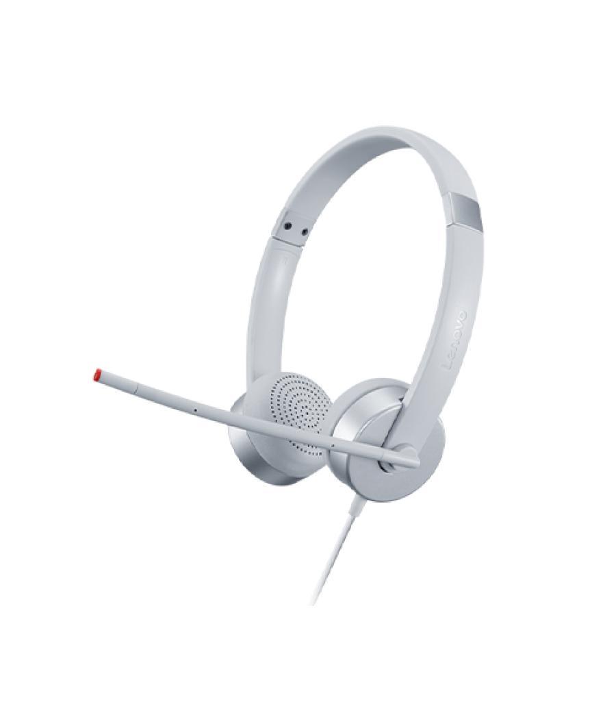 Lenovo 100 Stereo Analogue Headset Auriculares Oficina/Centro de llamadas Plata