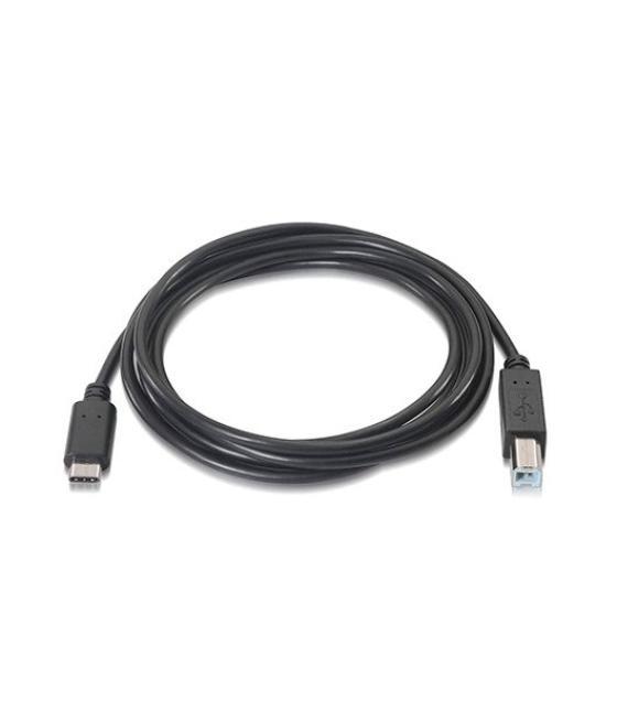 Cable usb(b) 2.0 a usb(c) 2.0 aisens 2m negro