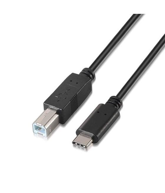 Cable usb(b) 2.0 a usb(c) 2.0 aisens 2m negro